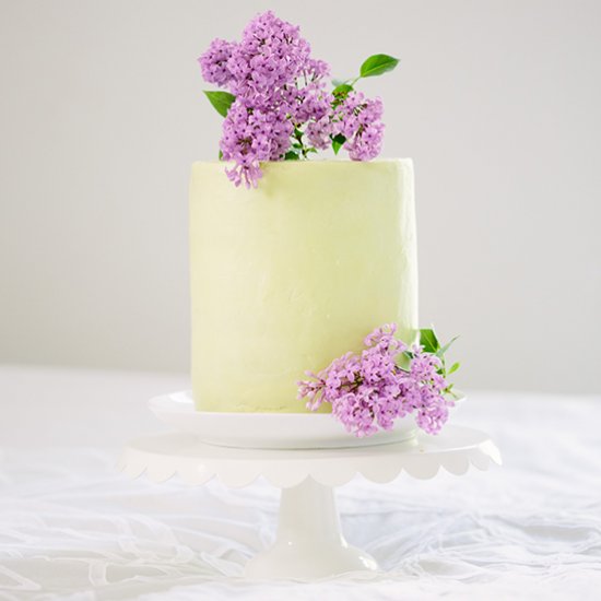 Lilacs and Buttercream Vanilla Cake