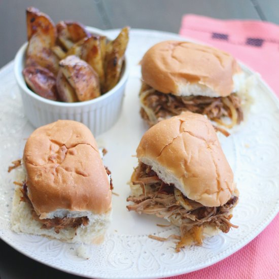 Root Beer Pulled Pork Sliders