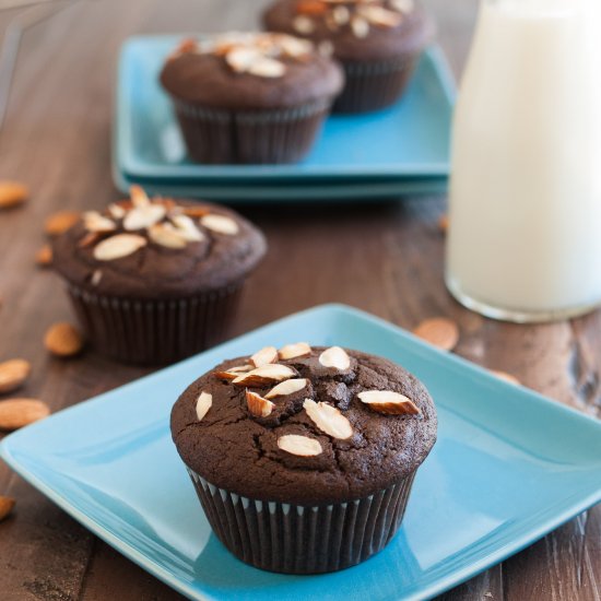 Double Chocolate Almond Muffins