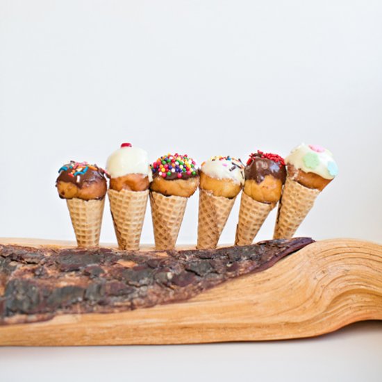 Mini Donut Ice Cream Cones