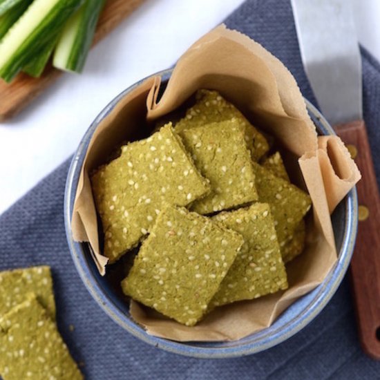 Green Hummus Crackers