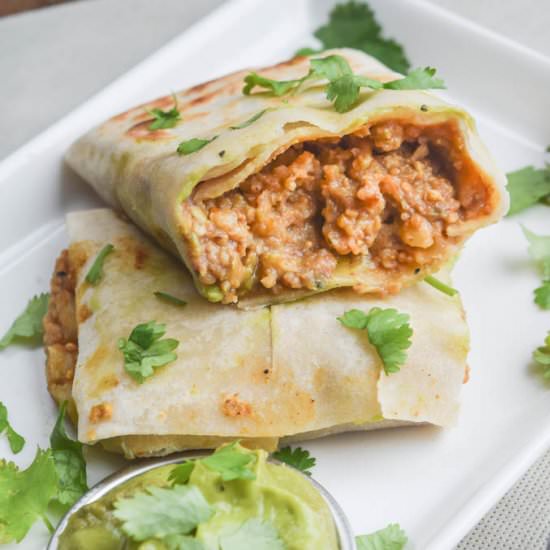 Butternut Squash Millet & Lentil Burritos