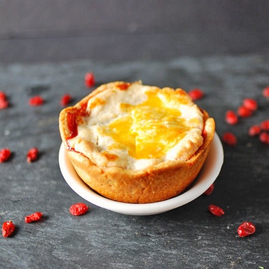 Mini Strawberry Rhubarb Pies