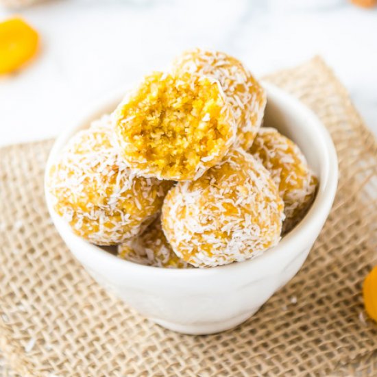 Apricot Almond Coconut Energy Bites