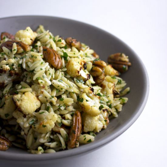 Orzo with Charred Cauliflower