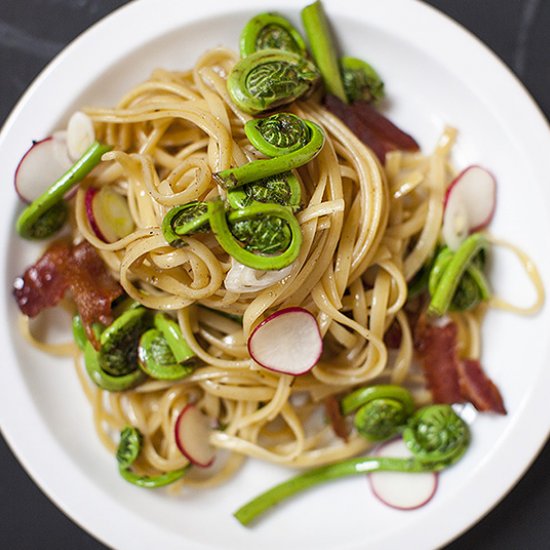 Linguine with Fiddleheads