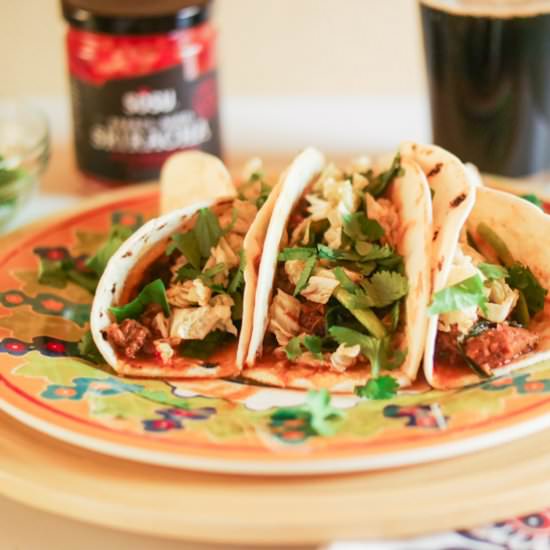 Korean Street Tacos with Kimchi