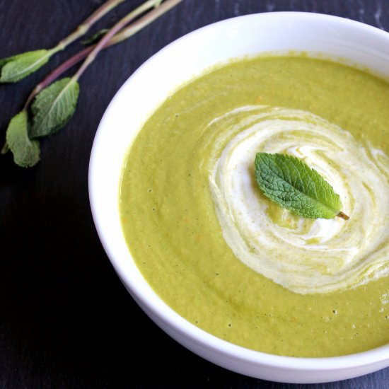 Cucumber Mint Gazpacho With Lemon