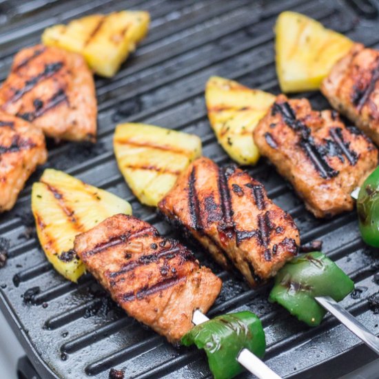 Grilled Salmon Kebabs