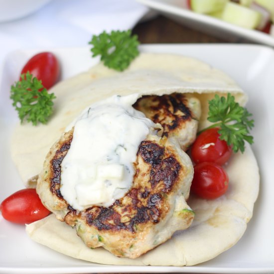 Turkey Burgers with Tzatziki