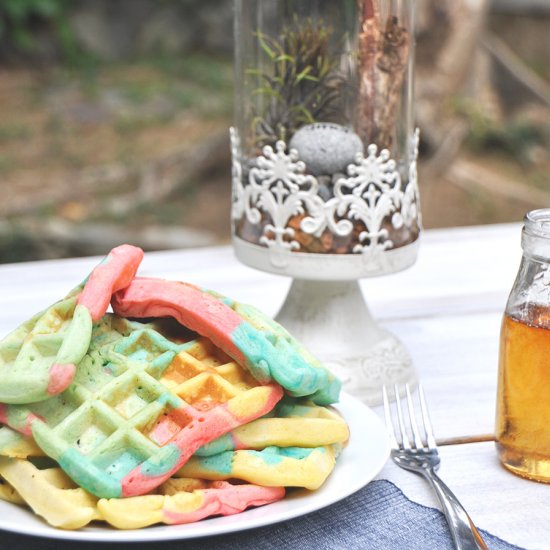 Rainbow Waffles