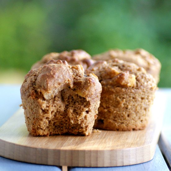 Caramel Apple Protein Muffins