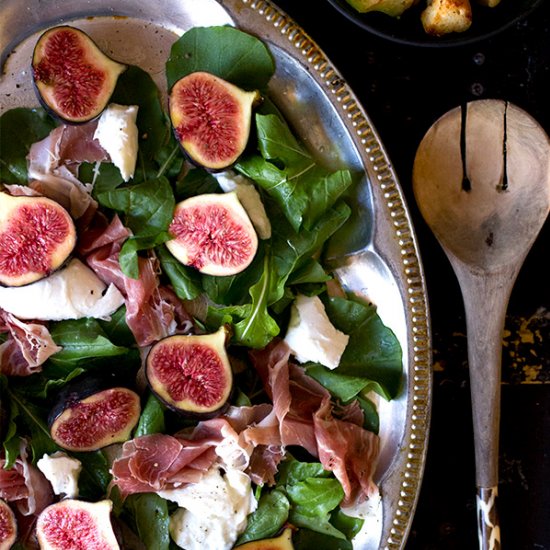 Fig, Parma Ham and Mozzarella Salad