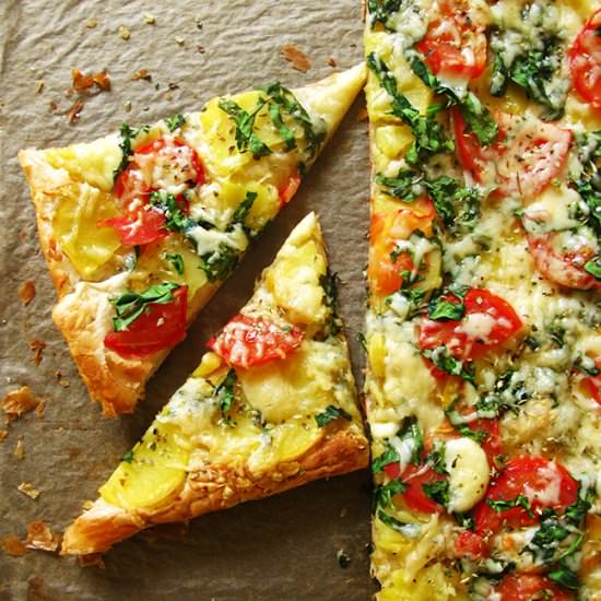 Potato & Spinach Pizza