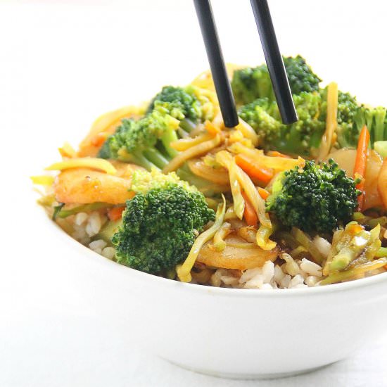 Asian Vegetable Rice Bowl