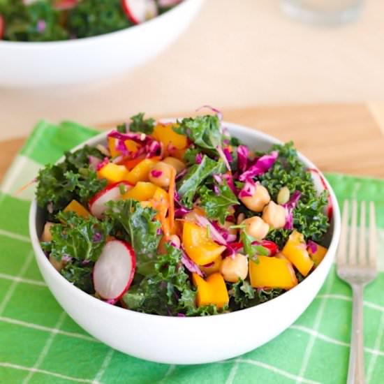 Rainbow Kale Salad