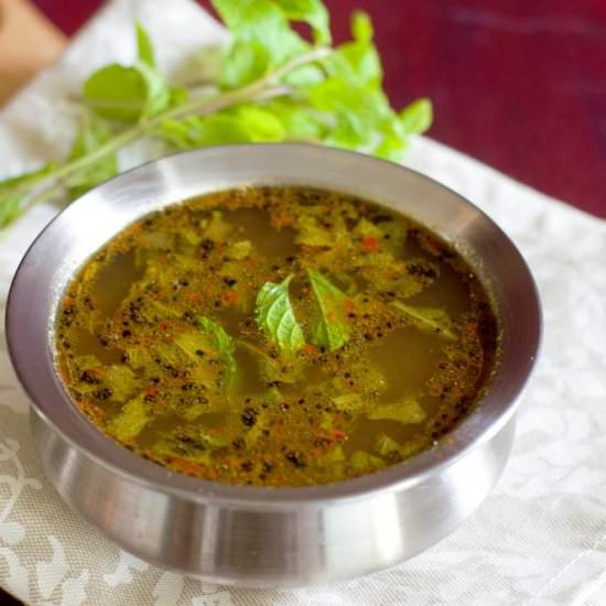 Mint Flavored Tangy Lentil Soup