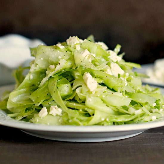 Shaved Broccoli Stalk Salad