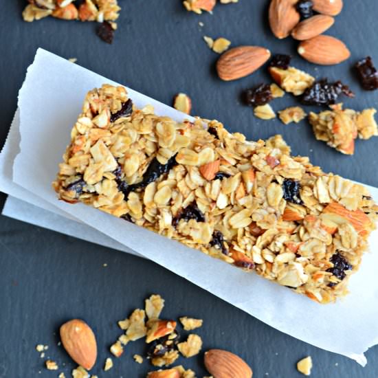 Homemade Plum Almond Granola Bars