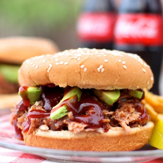 Crock Pot Pulled Pork BBQ Sandwich