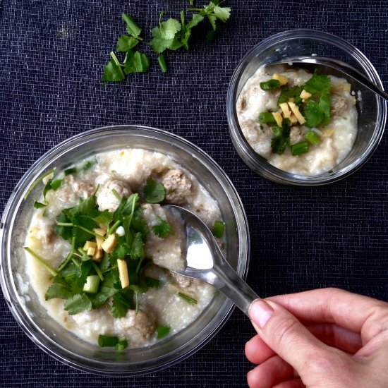 Thai Rice Porridge & Pork Dumplings