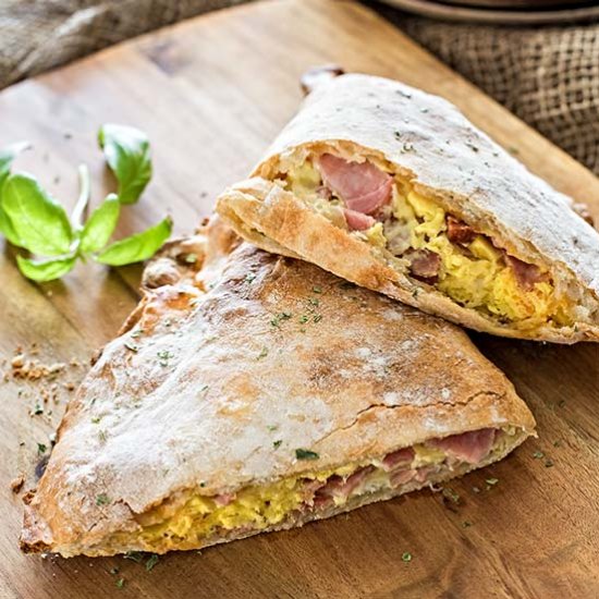 Ham and Cheese Breakfast Calzone