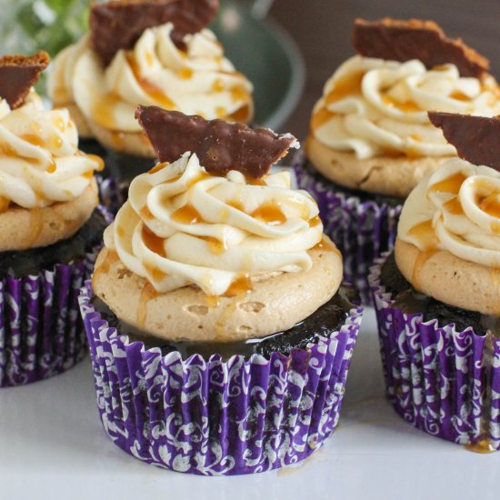 Beer Biscoff Chocolate Cupcakes