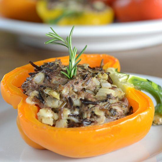 Blue Cheese Rosemary Stuffed Peppers