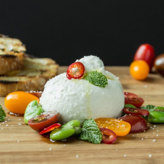 Burrata, Favas, Tomatoes & Mint