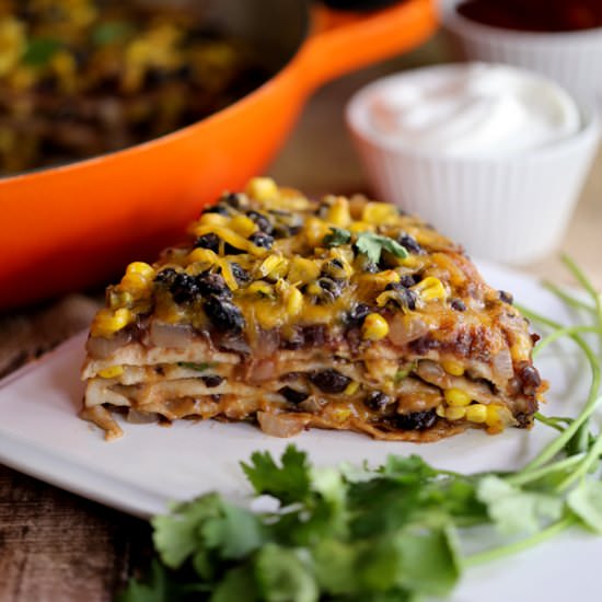 Sweet & Smoky Quesadilla Casserole