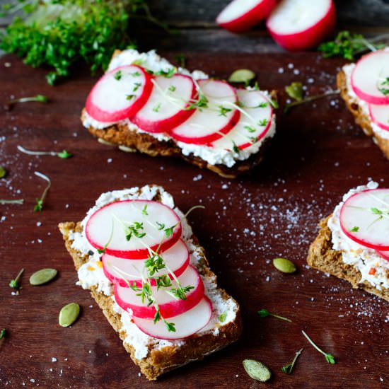 Healthy Radish Toasts