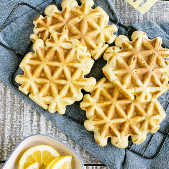 Lemon Sour Cream Waffles