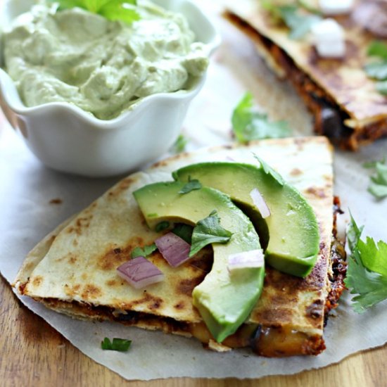 Slow Cooker BBQ Chicken Quesadillas