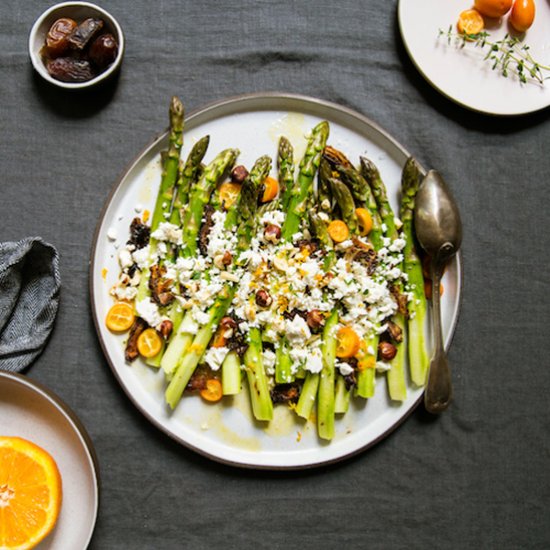 Raw Asparagus Salad with Feta