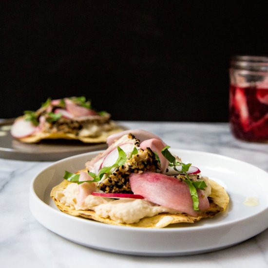 Seared Tuna Tostadas with Beans