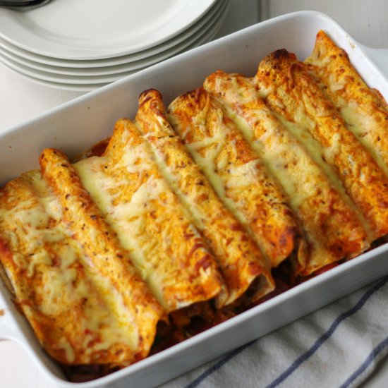 Spicy Beef Enchiladas