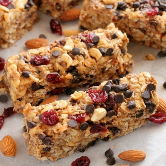 PB Chocolate Trail Mix Bars