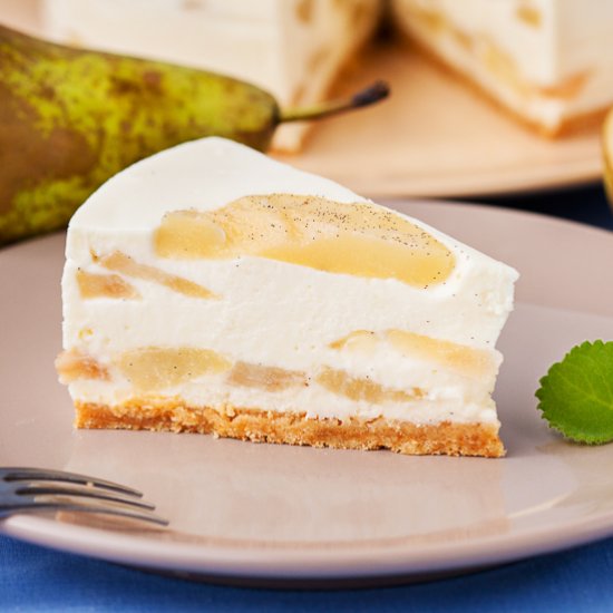 No-Bake Pear Cheesecake