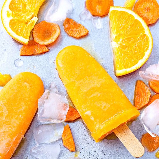 Orange Carrot Ice Pops