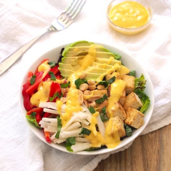 Tropical Salad with Mango Dressing