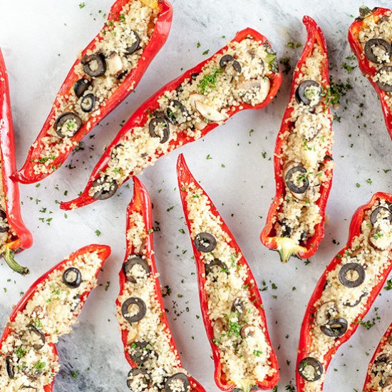 Stuffed Pointed Peppers w/ Couscous