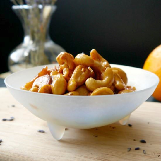 Lavender Orange Glazed Cashews