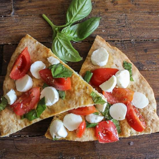 Easy No Yeast Pizza Caprese