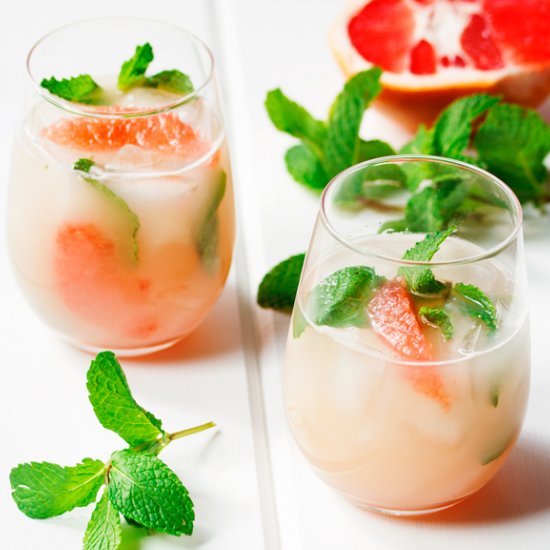 Grapefruit & Vodka  & Muddled Mint