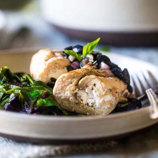 Goat Cheese Chicken with Blueberry