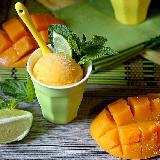 Mango Mojito Sherbet