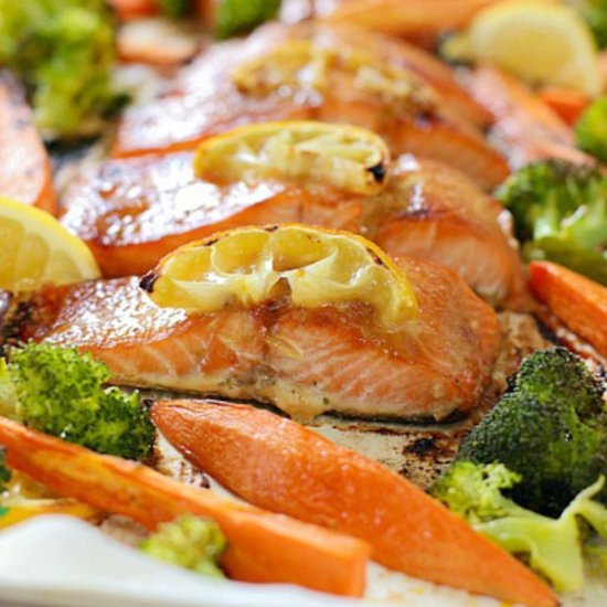 Honey Salmon Sheet Pan Dinner