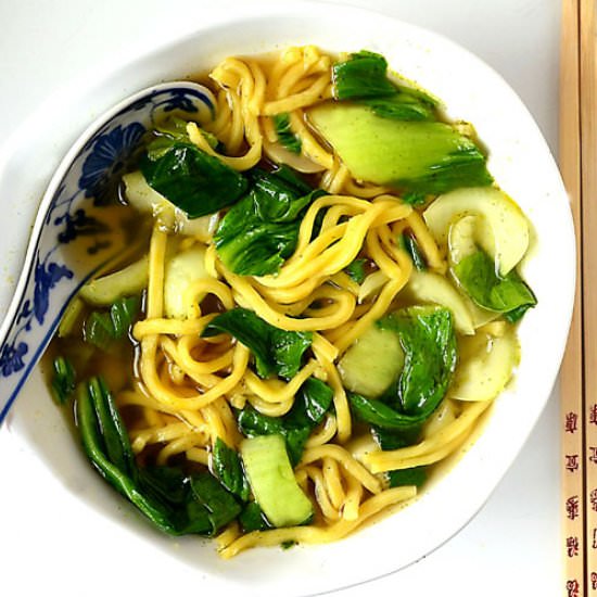 Chinese Noodle & Bok Choy Soup