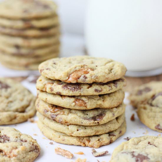 Butterfinger Pudding Cookies