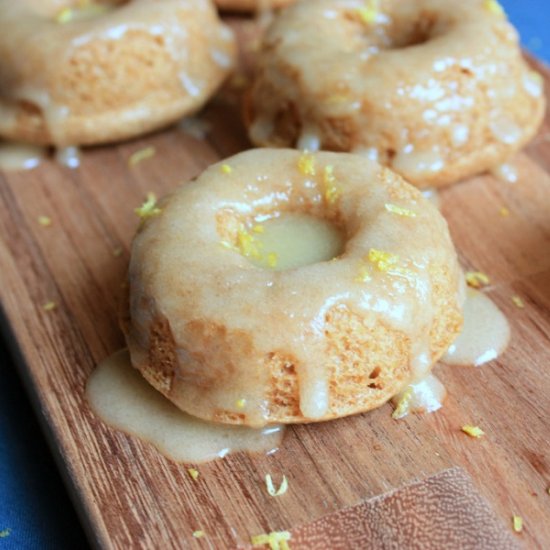 Healthy Iced Lemon Doughnuts